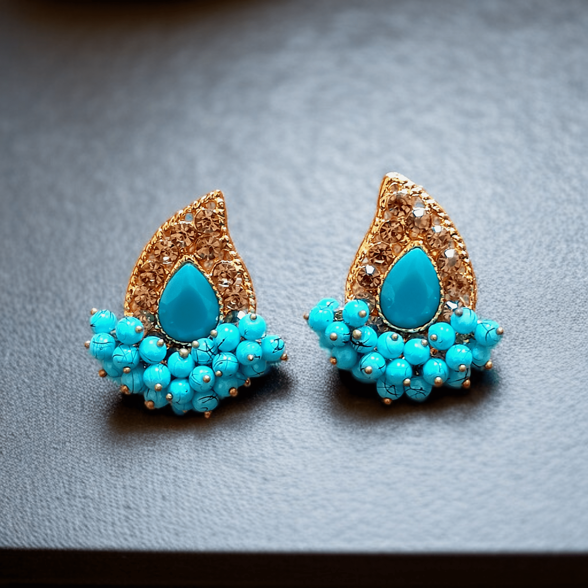 Buy Blue and light Blue colour jewellery earrings at best price in Pakistan